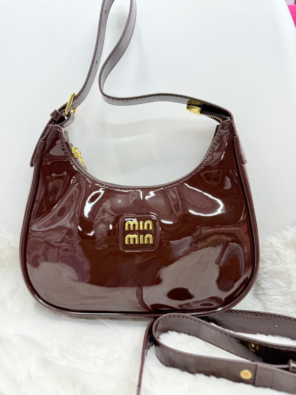 Trendy Mini Patent Leather Shoulder Bag – Chic & Stylish