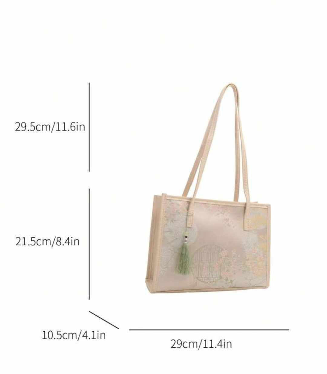 Korean Style Canvas Handbag – Oil Painting Graffiti Tote with Silk Scarf