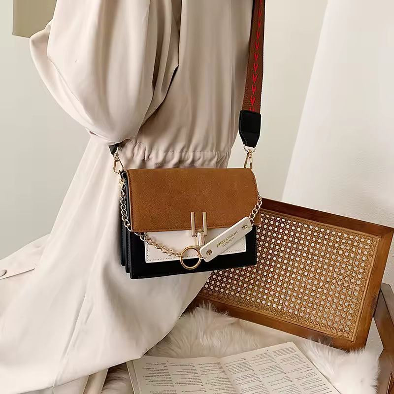 Luxury Ladies Messenger Bag – Contrast Color Shoulder & Mobile Phone Bag