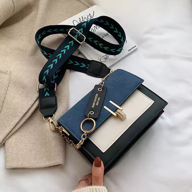 Luxury Ladies Messenger Bag – Contrast Color Shoulder & Mobile Phone Bag