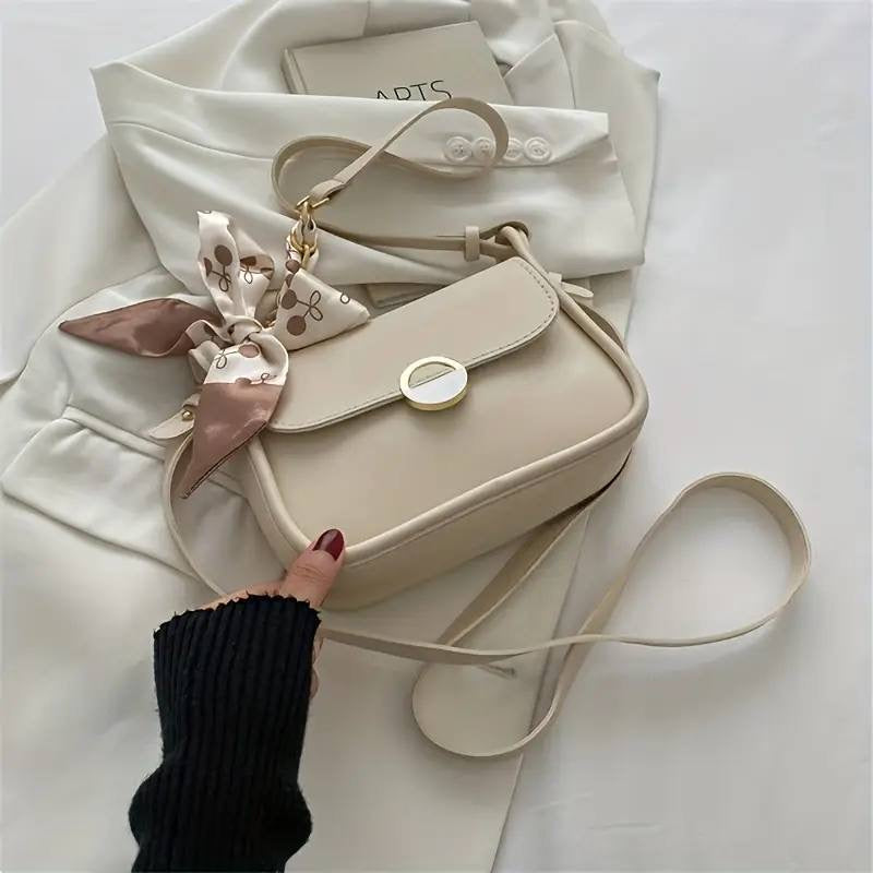 Chic Korean Style Solid Color PU Shoulder Bag