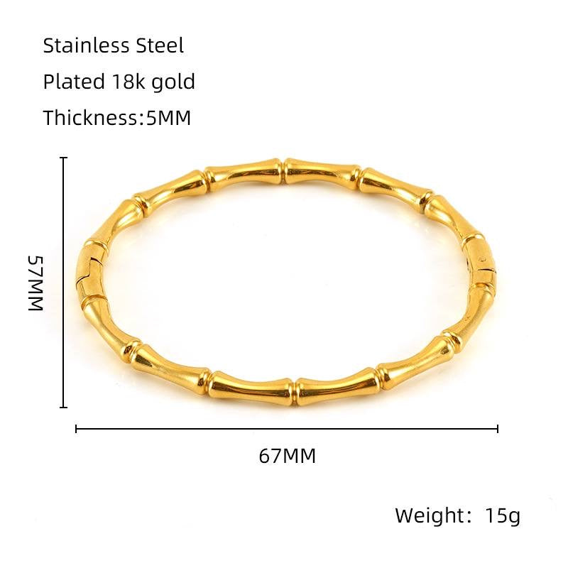 Korean Fashion Roman Numeral Bracelet – Stainless Steel Colourfast Jewelry for Women
