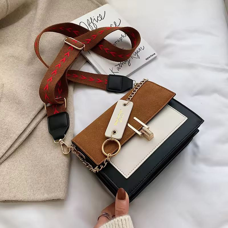 Luxury Ladies Messenger Bag – Contrast Color Shoulder & Mobile Phone Bag