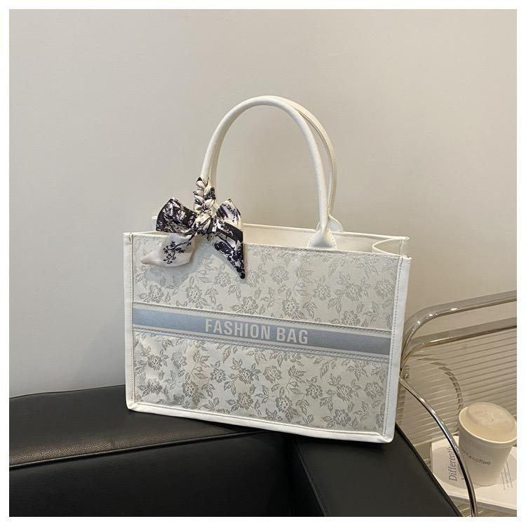 Embroidered Tote Bag for Women – Spacious Luxury Handheld Work & Daily Use Bag