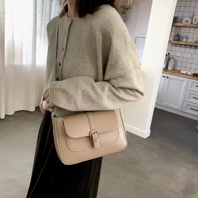 Vintage PU Leather Shoulder & Crossbody Bag for Women