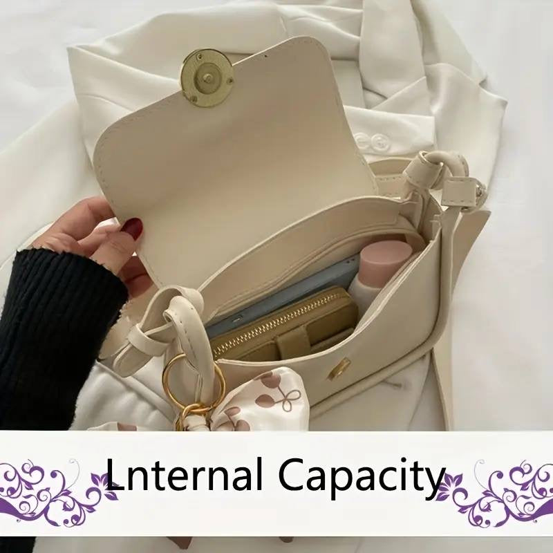 Chic Korean Style Solid Color PU Shoulder Bag