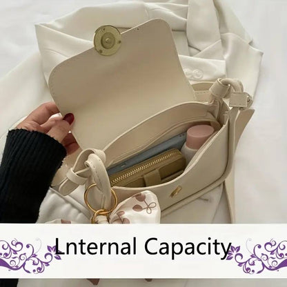 Chic Korean Style Solid Color PU Shoulder Bag