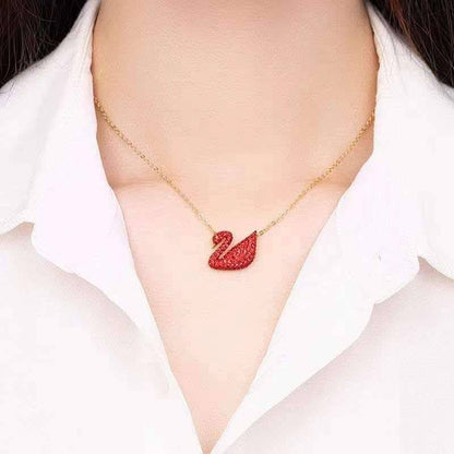 Shimmering Swan Pendant with Colour Guarantee