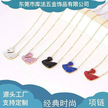 Shimmering Swan Pendant with Colour Guarantee