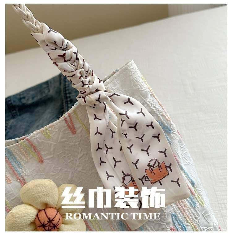 Sunflower Doll Tote Bag with Special Texture Design