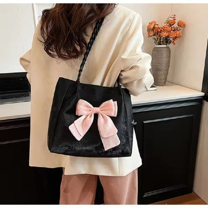 🎀 Cute Bow Shoulder Bag — Ballet Style Underarm Handbag