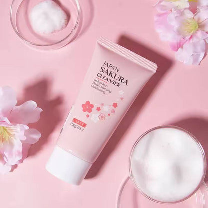 LAIKOU Facial Cleansing Foam Face Wash Remove Blackheads Moisturizing Pore Shrinkage Deep Cleansing Oil Control Skin Care

 [100g]

Contains Prunus Lannesiana Flower Extract and Niacinamide.
Cleans pores deeply to remove dirt