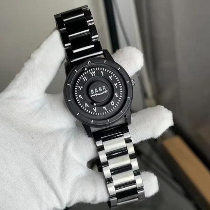 SABAR Arabic Numerals Alloy Quartz Watches Men's Magnetic Bead Watches Top Luxury Mirrorless Quartz Watches