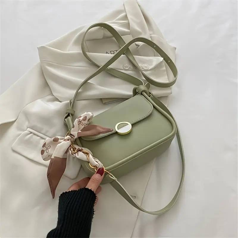 Chic Korean Style Solid Color PU Shoulder Bag