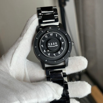 SABAR Arabic Numerals Alloy Quartz Watches Men's Magnetic Bead Watches Top Luxury Mirrorless Quartz Watches