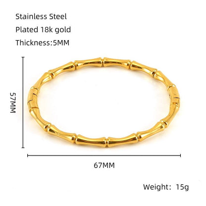 Korean Fashion Roman Numeral Bracelet – Stainless Steel Colourfast Jewelry for Women