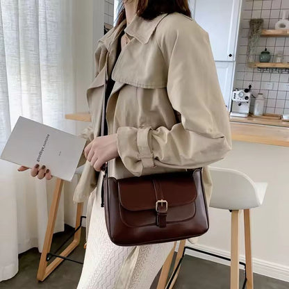 Vintage PU Leather Shoulder & Crossbody Bag for Women