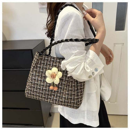 Elegant Woven Straw Tote Bag – Perfect for Work &amp; Daily Use