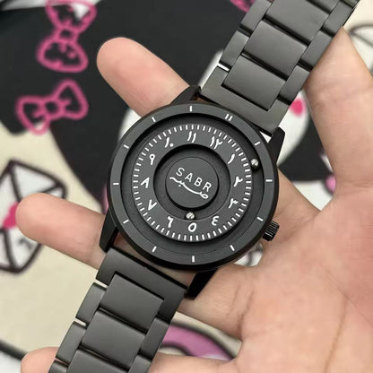SABAR Arabic Numerals Alloy Quartz Watches Men's Magnetic Bead Watches Top Luxury Mirrorless Quartz Watches