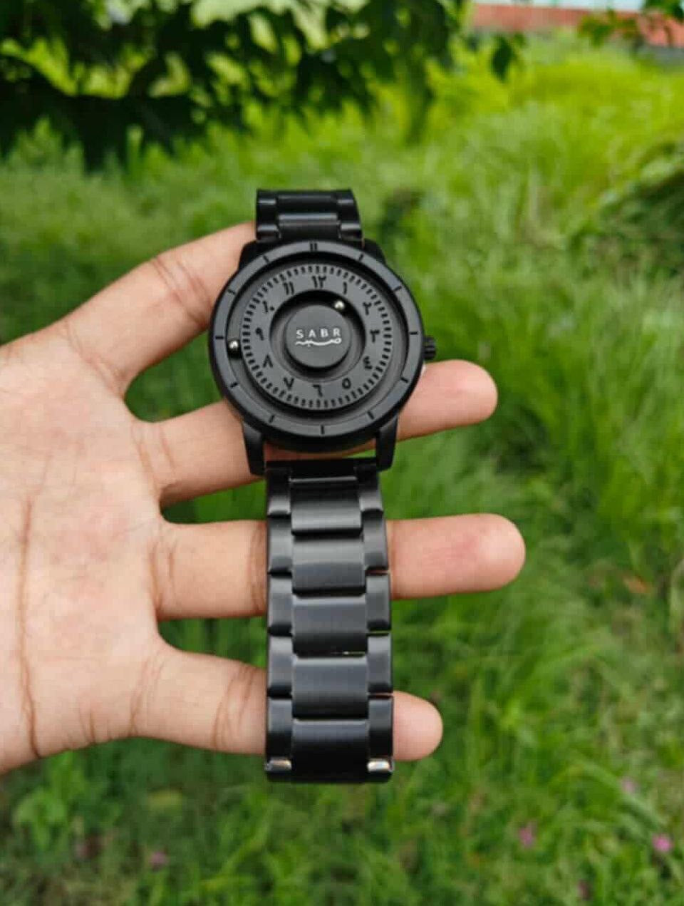 SABAR Arabic Numerals Alloy Quartz Watches Men's Magnetic Bead Watches Top Luxury Mirrorless Quartz Watches