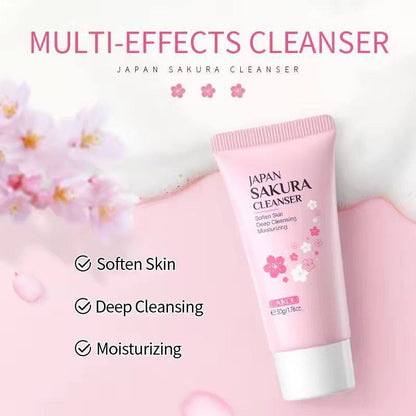 LAIKOU Facial Cleansing Foam Face Wash Remove Blackheads Moisturizing Pore Shrinkage Deep Cleansing Oil Control Skin Care

 [100g]

Contains Prunus Lannesiana Flower Extract and Niacinamide.
Cleans pores deeply to remove dirt
