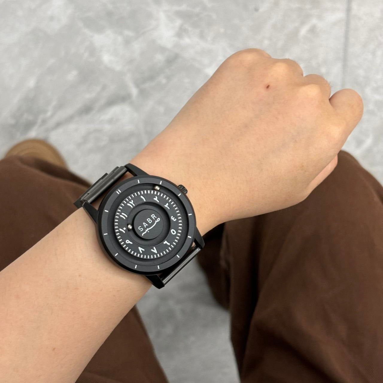 SABAR Arabic Numerals Alloy Quartz Watches Men's Magnetic Bead Watches Top Luxury Mirrorless Quartz Watches