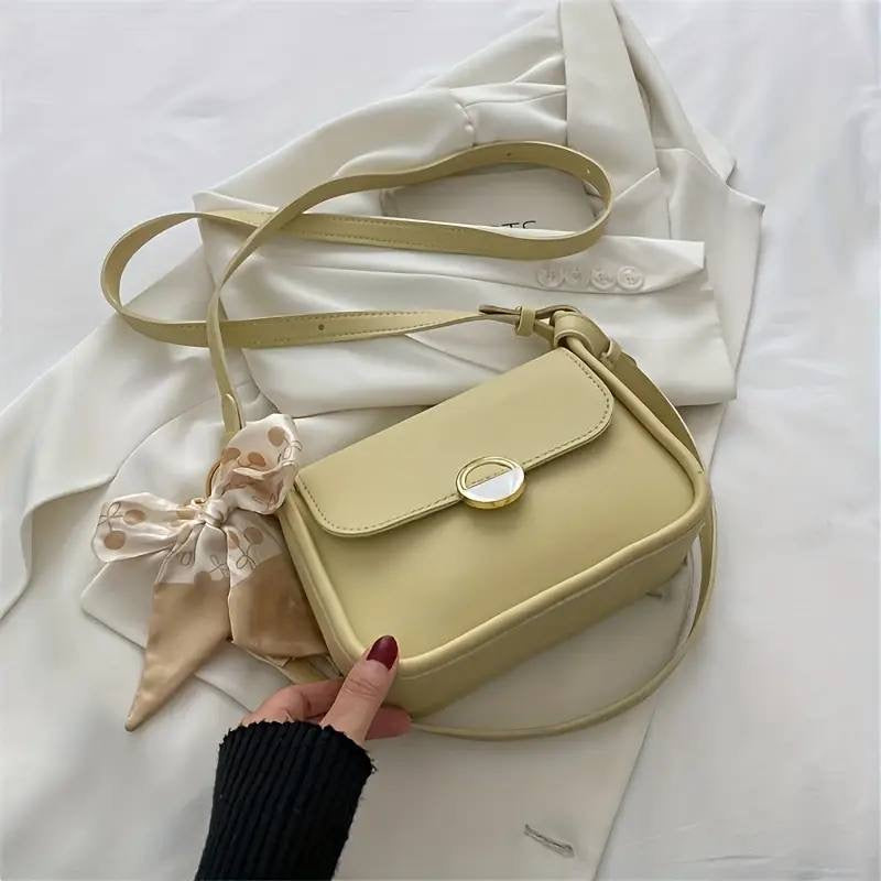 Chic Korean Style Solid Color PU Shoulder Bag