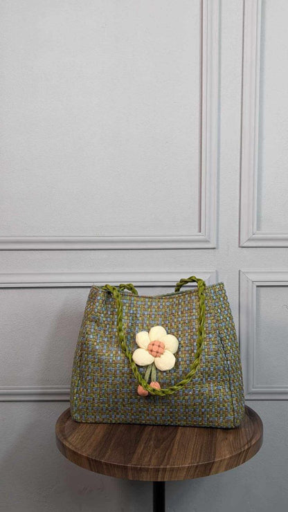 Elegant Woven Straw Tote Bag – Perfect for Work &amp; Daily Use