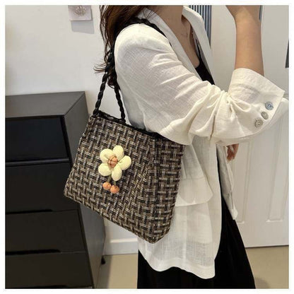 Elegant Woven Straw Tote Bag – Perfect for Work &amp; Daily Use