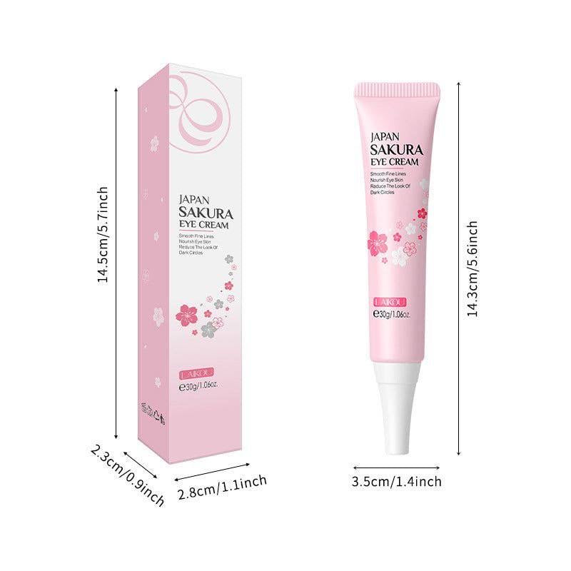 LAIKOU Janpan Sakura Anti-aging Eye Bag Removal Dark Circle Fine Lines Under Eye Dark Circle 30g Eye Cream

Key Features:
Sakura Extract: Contains cherry blossom extract to brighten and refresh the eye area.
Reduces Dark Circles and Puffiness