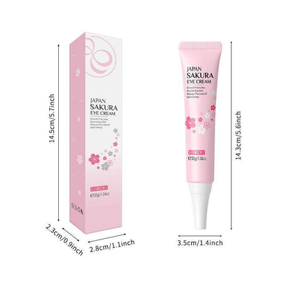 LAIKOU Janpan Sakura Anti-aging Eye Bag Removal Dark Circle Fine Lines Under Eye Dark Circle 30g Eye Cream

Key Features:
Sakura Extract: Contains cherry blossom extract to brighten and refresh the eye area.
Reduces Dark Circles and Puffiness
