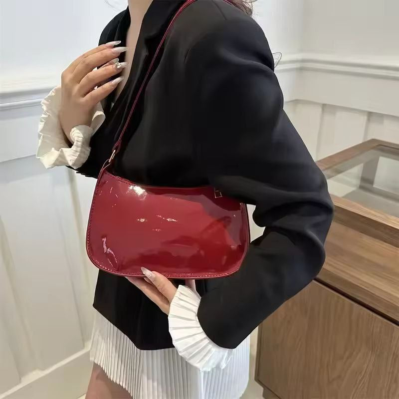 Stylish Solid Color Shoulder Bag