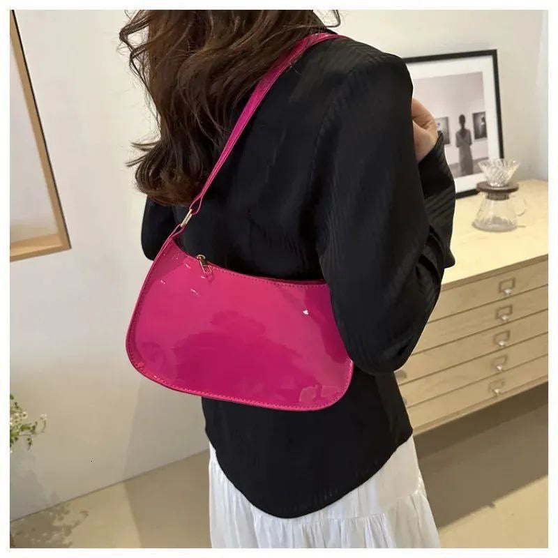 Stylish Solid Color Shoulder Bag