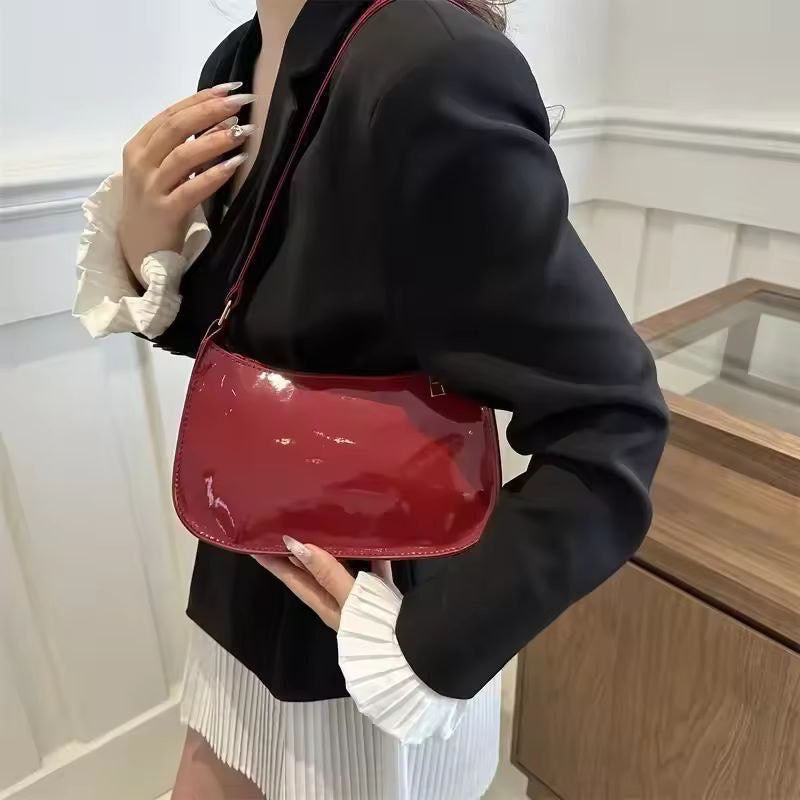 Stylish Solid Color Shoulder Bag