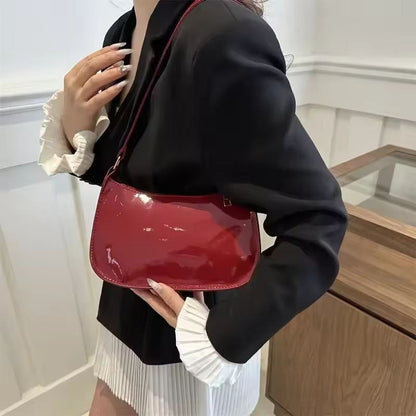 Stylish Solid Color Shoulder Bag