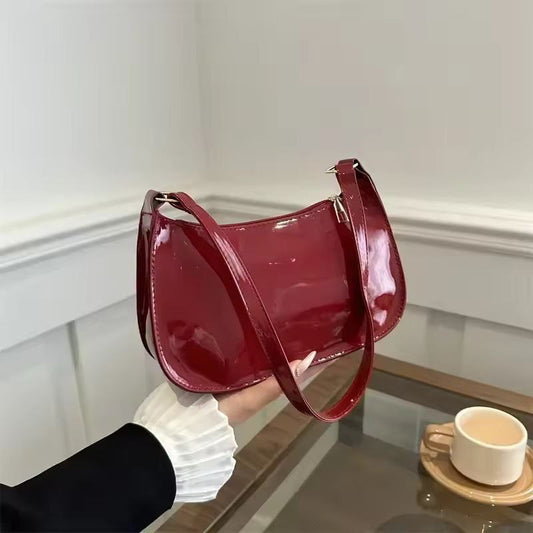 Stylish Solid Color Shoulder Bag
