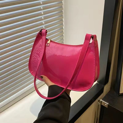 Stylish Solid Color Shoulder Bag