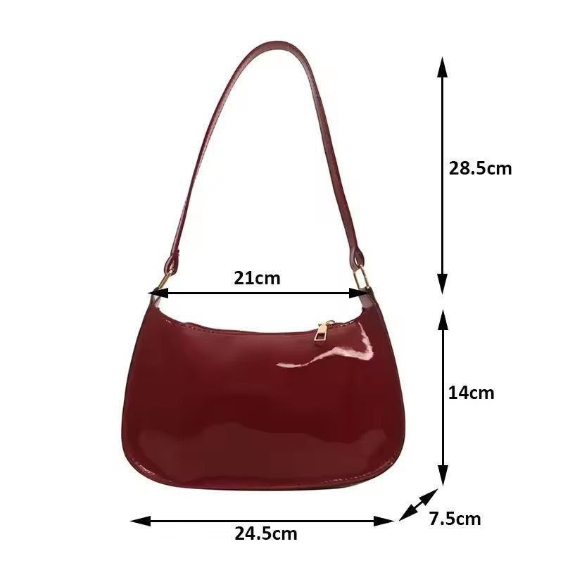 Stylish Solid Color Shoulder Bag