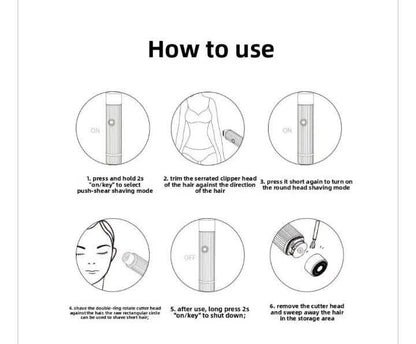 Electric Double-Headed Hair Remover ব্যথা বা জ্বালাপোড়া ছাড়াই পান নিখুঁত ও মসৃণ ত্বক!