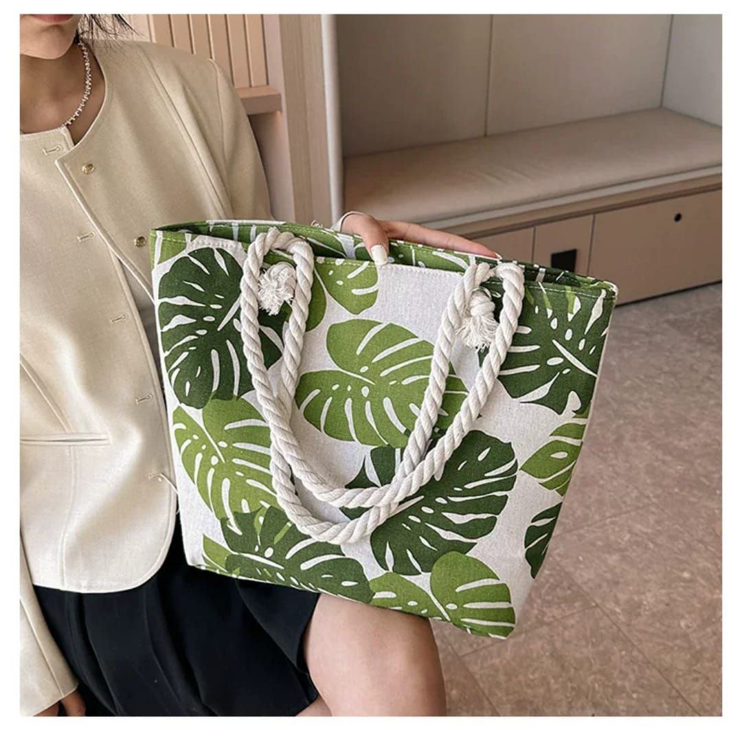 Floral canvas bag