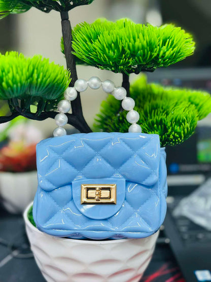 Bagbin Designer sling bag and Handbags baby girls | Purse Small Pearl Handbags Kids Jelly Purse Bag With Chains 
Jelly bag