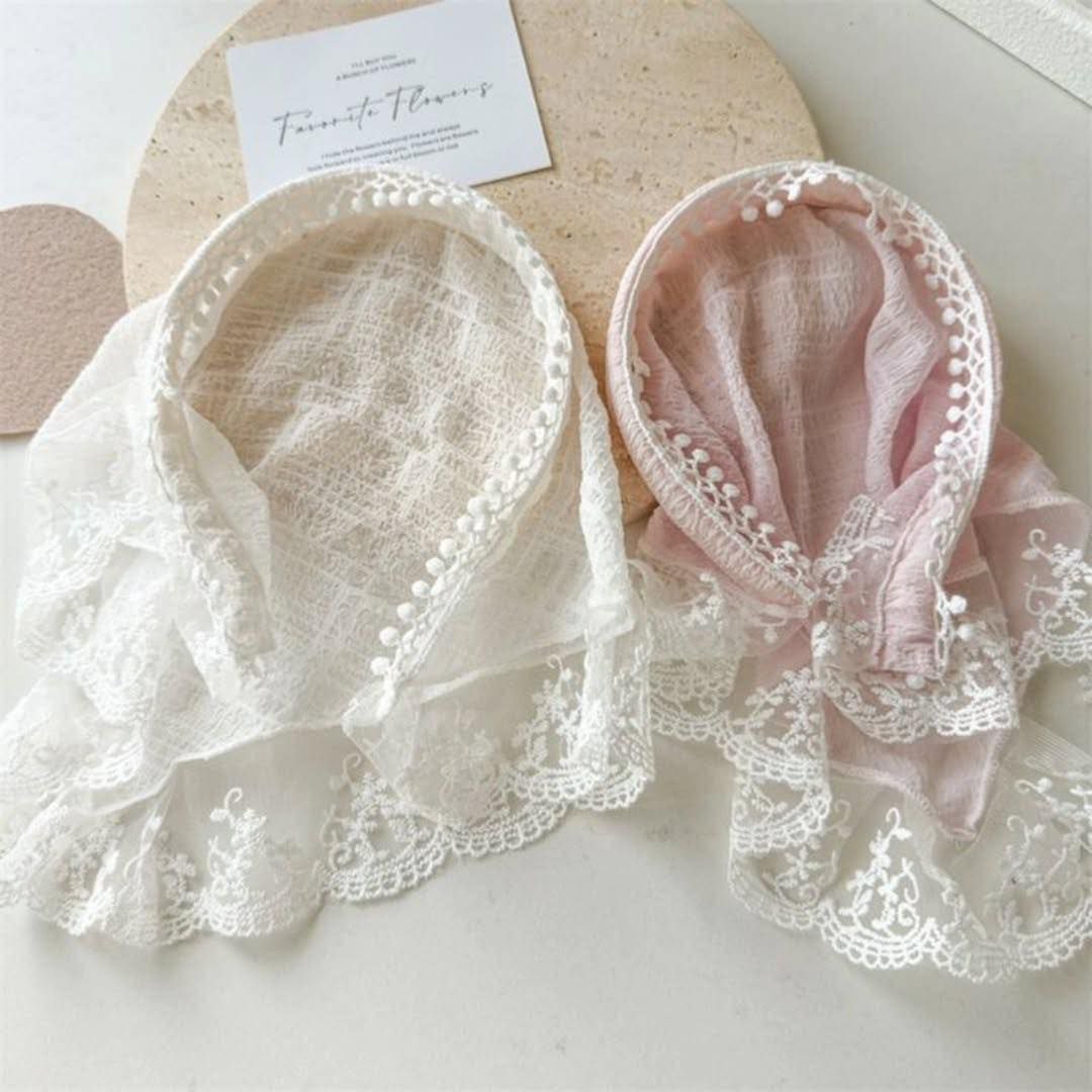 Modern Hair Scarf Soft And Comfortable Lace Flower Headbands Bohomian Hair Bandanas For Women And Girl