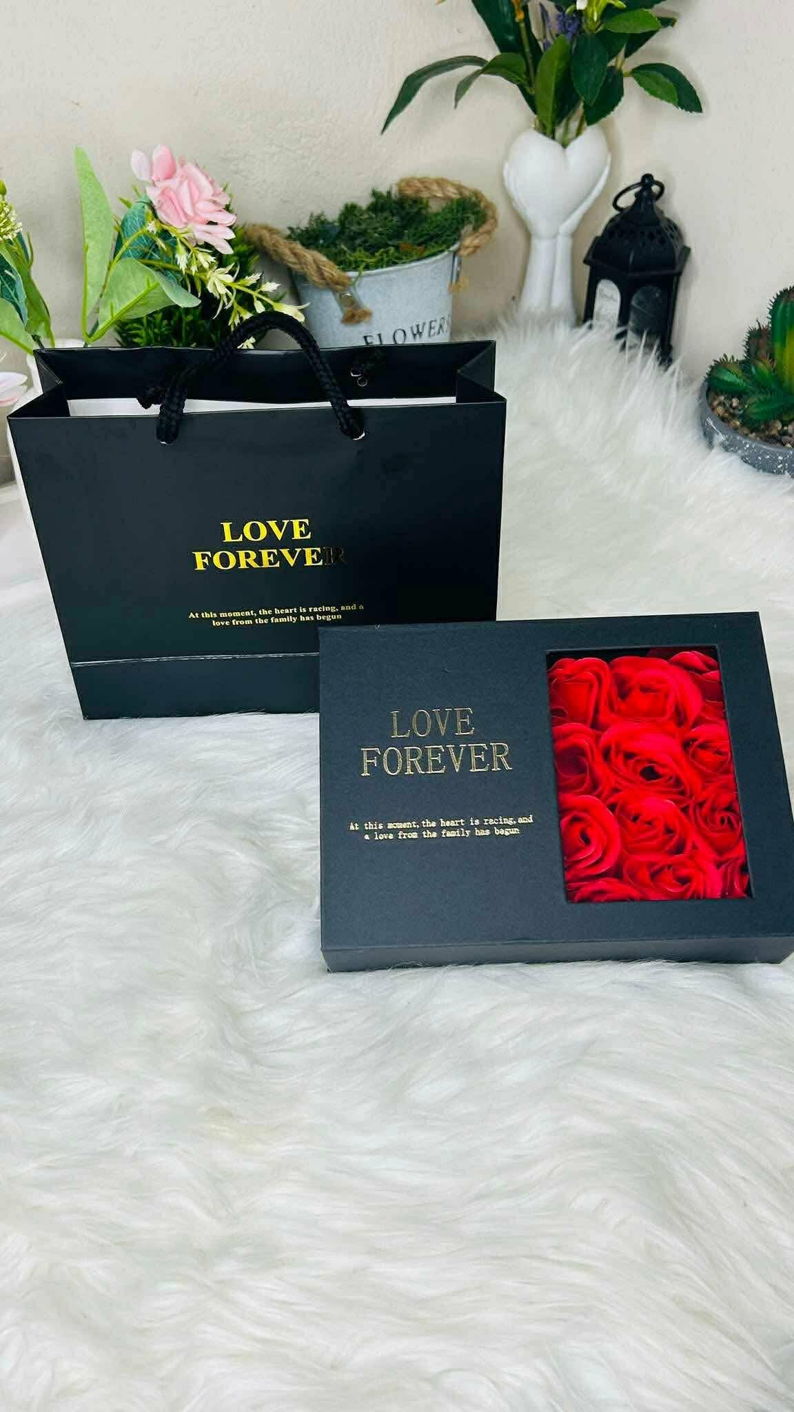 Wish Pearl + 12 Pieces Rose Flower Combo (With Premium Bag)