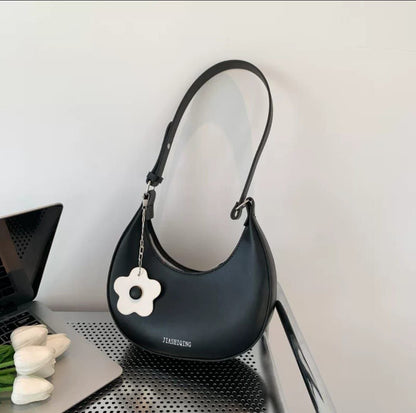 Minimalist Half-Moon Shoulder Bag