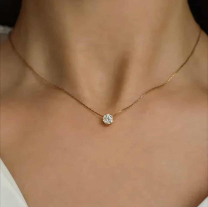 One Stone Stainless Steel Pendent