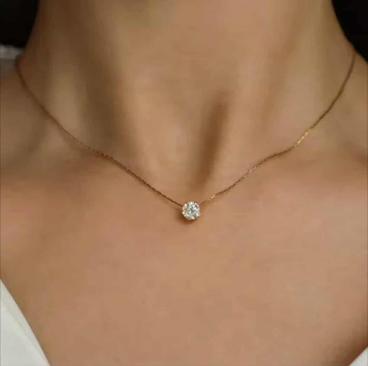 One Stone Stainless Steel Pendent