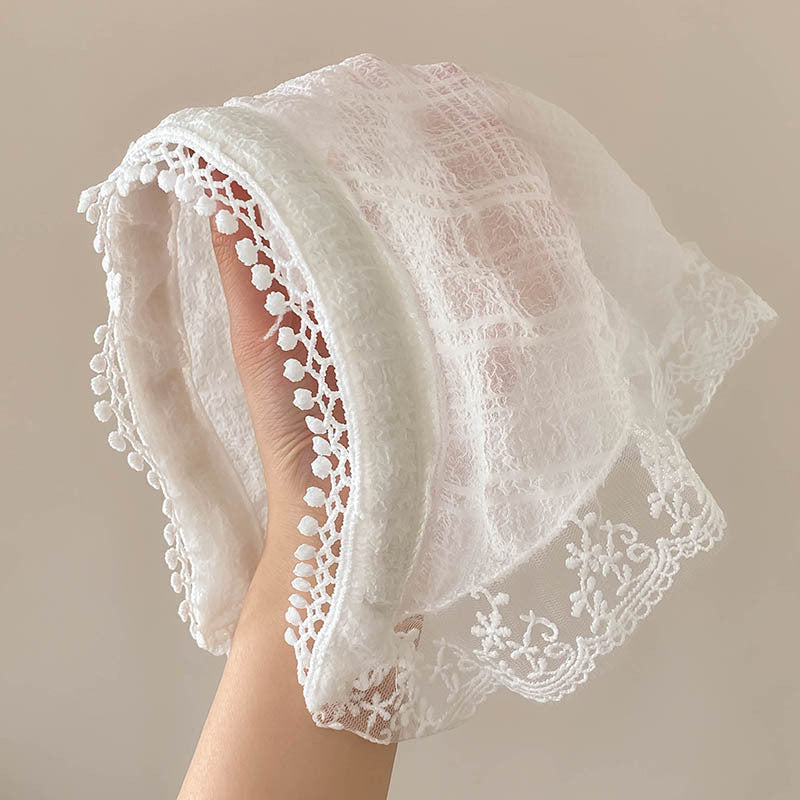 Modern Hair Scarf Soft And Comfortable Lace Flower Headbands Bohomian Hair Bandanas For Women And Girl