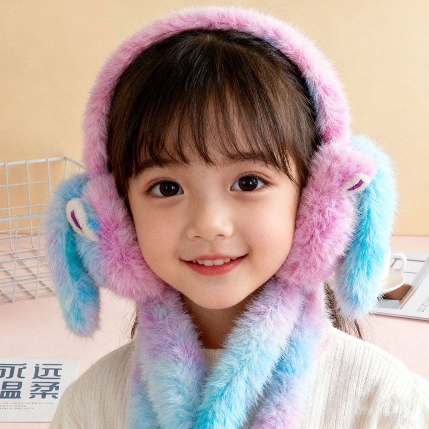 Premium Labubu Style Moving Rabbit Ears Earmuffs – Viral Winter Warmer