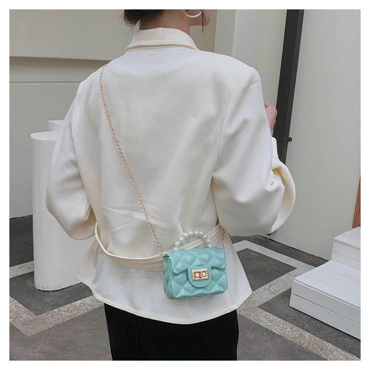 Bagbin Designer sling bag and Handbags baby girls | Purse Small Pearl Handbags Kids Jelly Purse Bag With Chains 
Jelly bag