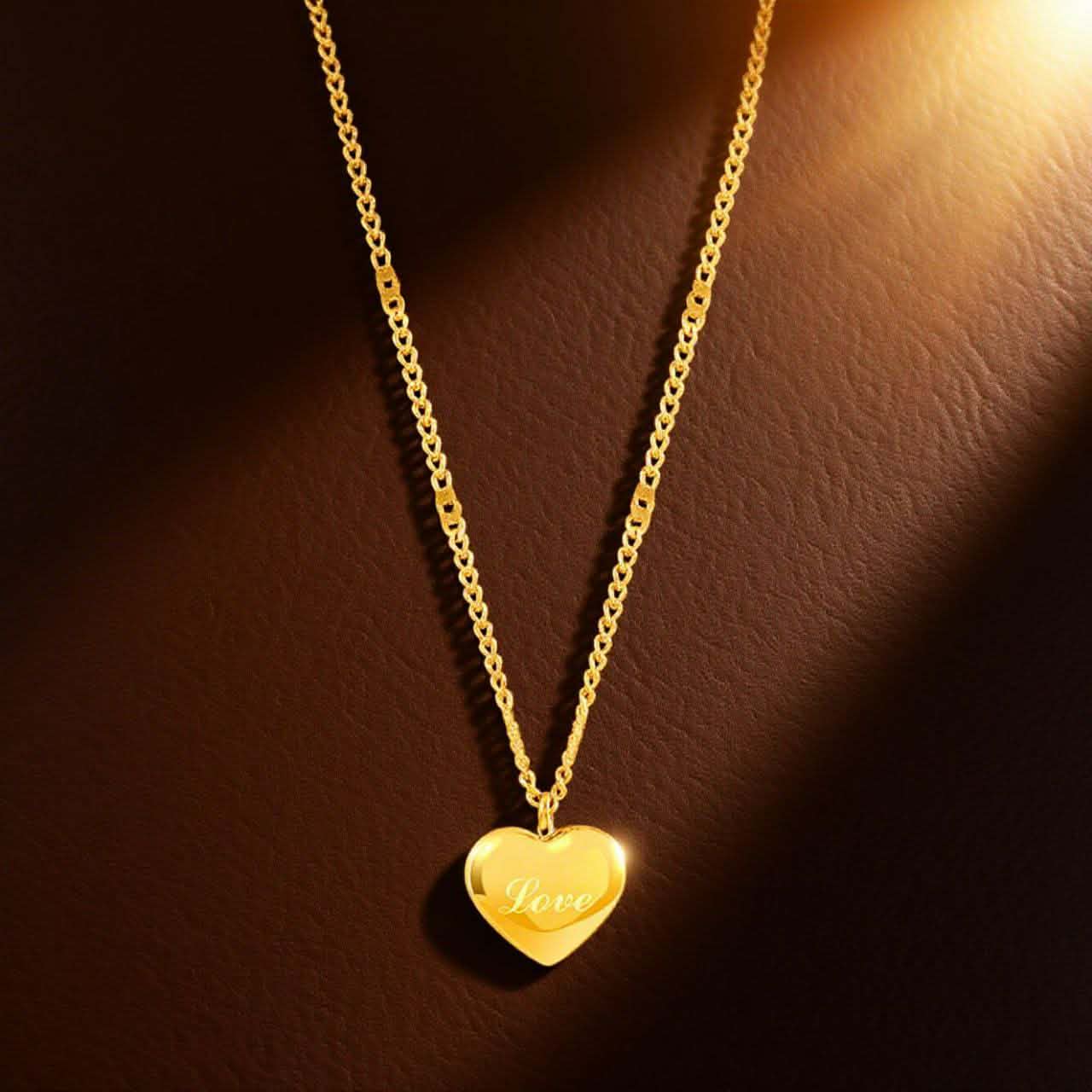 Love Letter Heart-Shaped Titanium Steel Necklace
